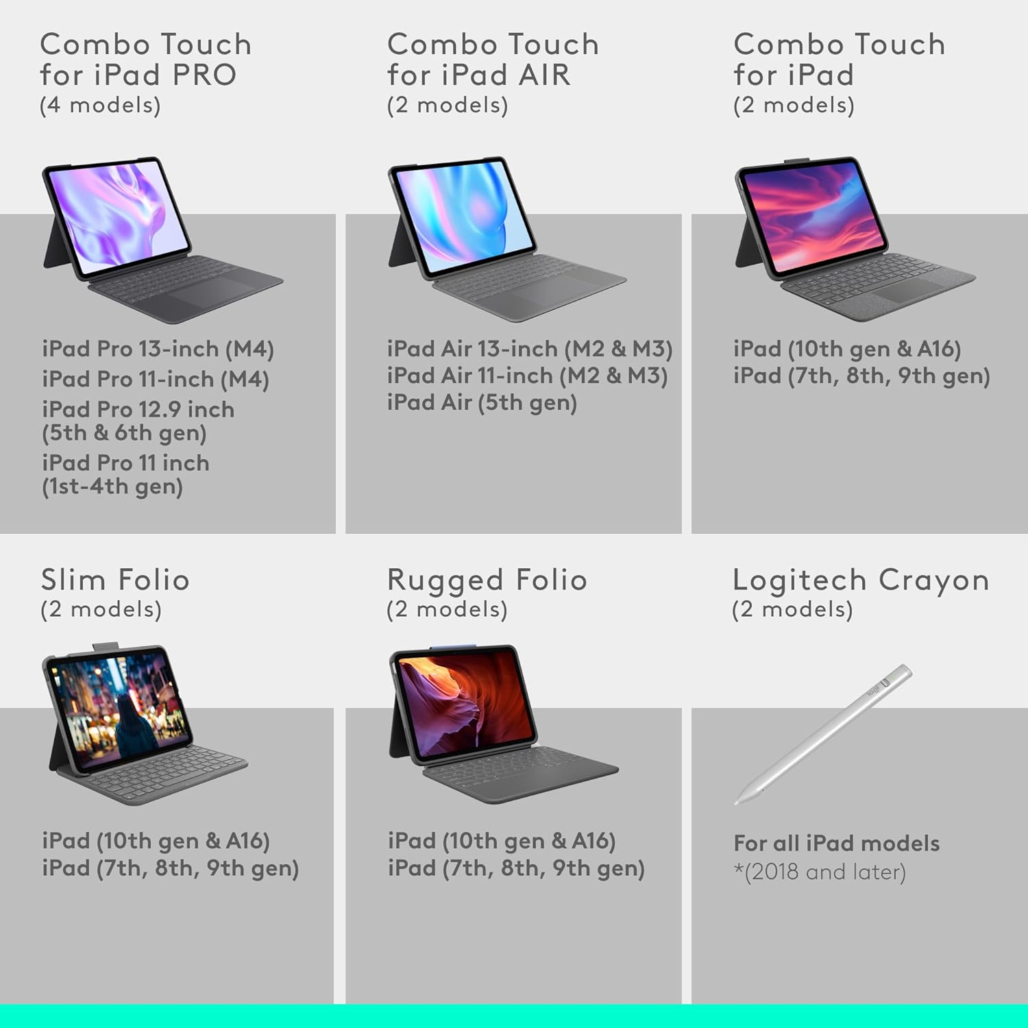 Buy Logitech,Logitech Combo Touch for iPad 7th, 8th & 9th Gen – Graphite – Trackpad Keyboard Case with Smart Connector & Laptop-Like English Keyboard - Gadcet UK | UK | London | Scotland | Wales| Near Me | Cheap | Pay In 3 | Handheld Device Accessories
